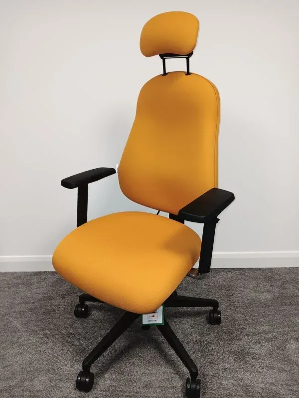 Yellow ergonomic office chair